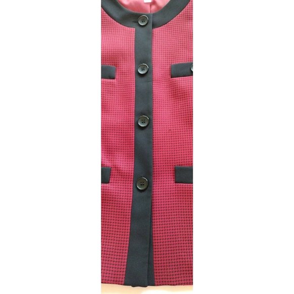 Le Suit Blazer Womens 12 Houndstoothe Button Up Office Professional Holiday - Picture 10 of 16